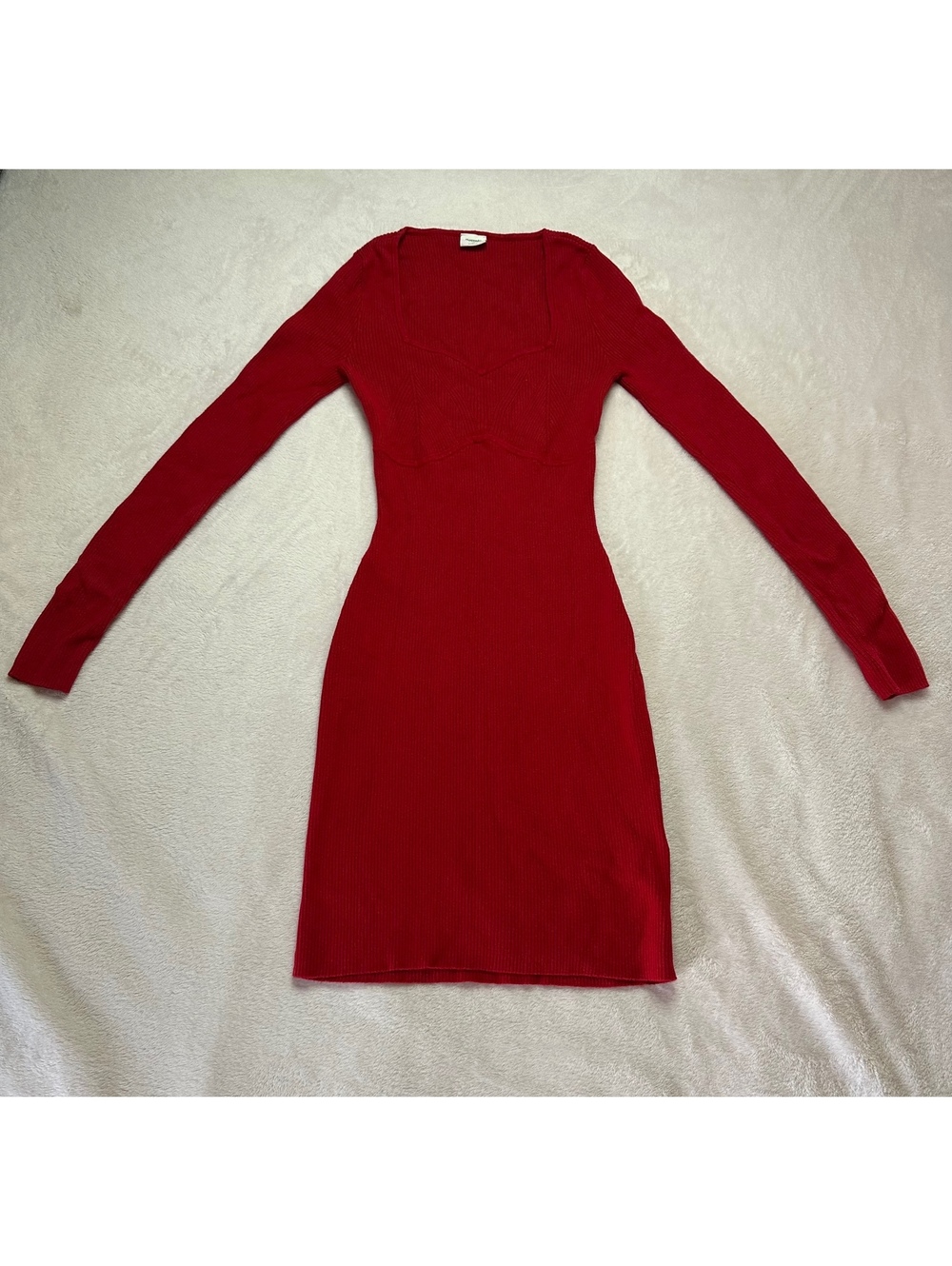 Abercrombie & Fitch Red Ribbed Knit Dress - Women’s Size Small Tall / ST